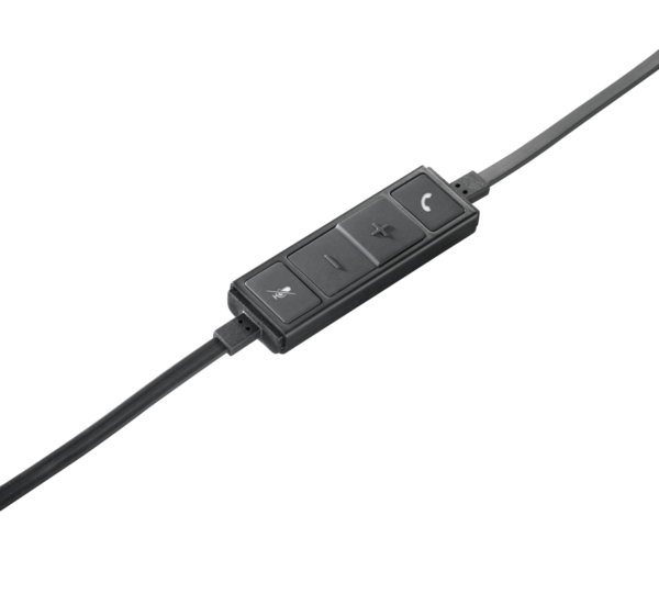 Гарнитура Logitech H650e Stereo (USB, элементы управления на кабеле, кабель 1.8м, чехол в комплекте)