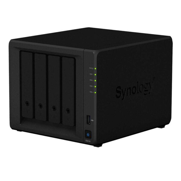 Сетевой RAID-накопитель, Synology DS418 4xHDD NAS-сервер для дома и бизнеса