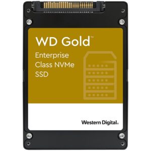 Western Digital Gold 1.9Tb Enterprise Class NVMe SSD, U.2, 2.5", 7mm, Read/Write: 3100/2000 MB/s, Re
