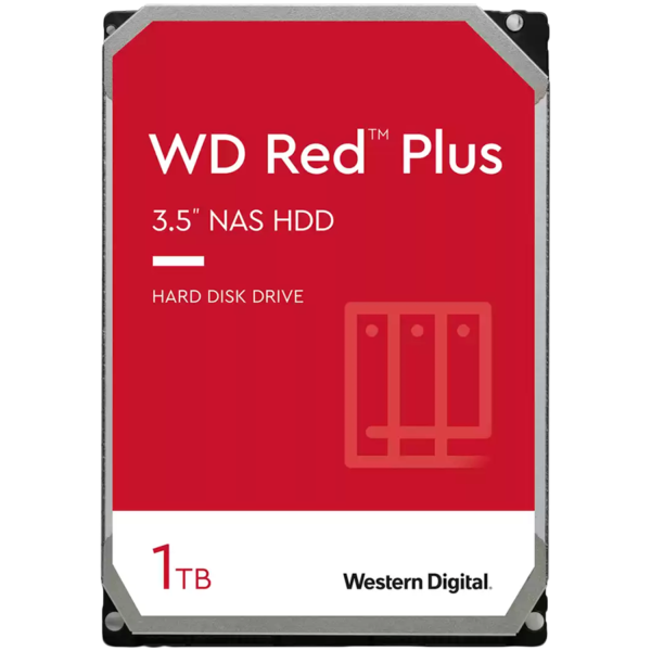 HDD NAS WESTERN DIGITAL Red Plus (3.5", 1TB, 64MB, SATA III-600)