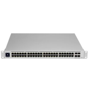 USW-48-PoE is 48-Port managed PoE switch with (48) Gigabit Ethernet ports including (32) 802.3at PoE