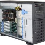 Supermicro server chassis CSE-745BAC-R1K23B 4U tower chassis, Dual, single Intel/ AMD CPU, 7 full-he