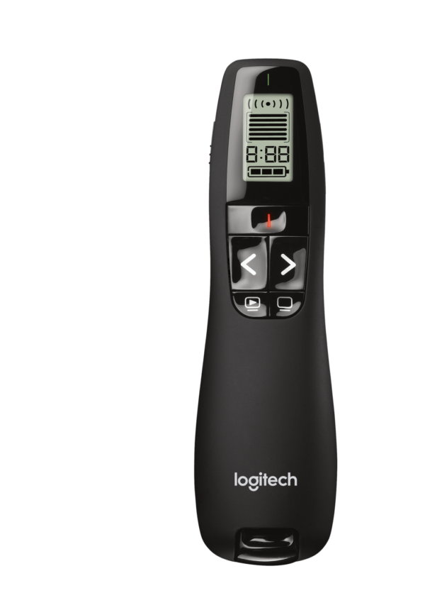 Презентер Logitech R700 (черный, 2.4 GHz, ЖК-дисплей, 2 батареи типа AAA, футляр для переноски) (M/N