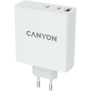 CANYON H-140-01, Wall charger with 1USB-A, 2 USB-C. Input:100-240V~50/60Hz, 2.0A Max. USB-A Output:
