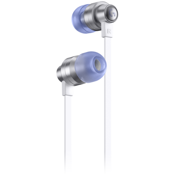 LOGITECH G333 Wired Gaming Earphones - WHITE - 3.5 MM