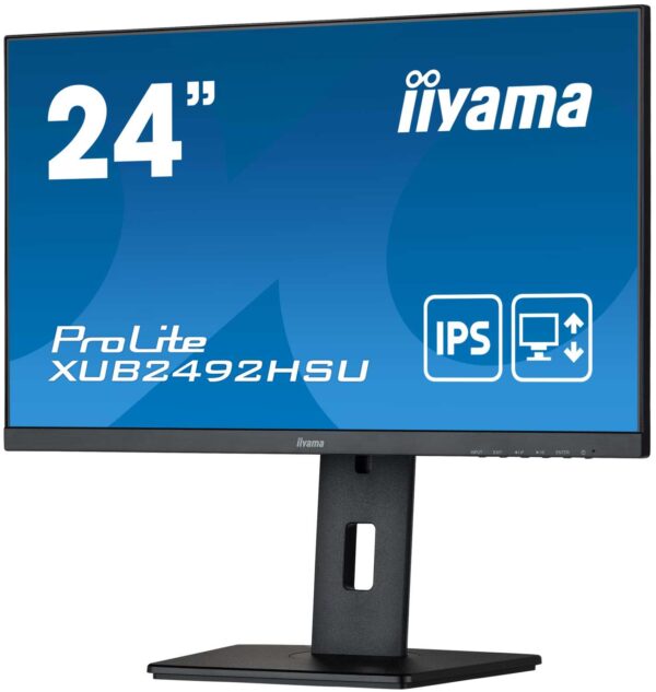 Монитор LCD 24" ETE IPS-panel, 1920x1080, 15cm Height Adj. Stand, Pivot, 250cd/m, Speakers, VGA, HDM